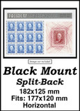 MM6037 - 182x125mm 2 Horizontal Black Split-Back Mounts