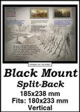 MM790 - 185x238mm 5 Vertical Black Split-Back Mounts