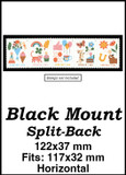 MM6208 - 122x37mm 5 Horizontal Black Split-Back Mounts