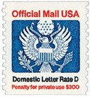 O139 - 1988 22c Red, Blue & Black, Official Mail, Perf. 10 Vertically