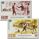 UN495-96 - 1987 Intl Year of Shelter for Homeless