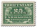 WS1 - 1917 25c War Savings, Deep Green