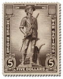 WS11 - 1945 $5 War Savings , Violet Brown
