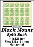 MM2200 - 141x126mm 2 Horizontal  Black Split-Back Mounts