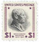 832 - 1938 $1 Woodrow Wilson, Purple & Black