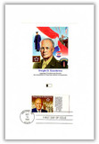55838T - 1990 25c Eisenhower as President Tab Proofcrd