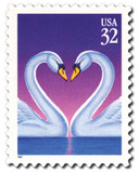 3123 - 1997 32c Love Series: Swans