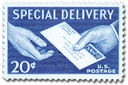 E20 - 1954 20c Special Delivery, Hand to Hand, Deep Blue