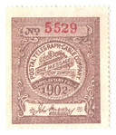 15T22 - 1902 Postal Telegraph Company, Chocolate, John W. Mackay Signature , Perf. 14