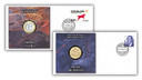 4597486 - Spain's "First and Last Coins of Europe" Covers - 2001 cover with 100 Pesetas and 2002 cover with 1 Euro