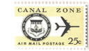 CZC52 - 1968 25c Canal Zone Airmail, Seal & Jet, Pale Yellow Green & Black