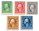 392-96 - 1910 Regular Issues, Single Line Watermark,  Perf. 8.5 Vertically, Complete Set of 2 Stamps