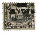 RT22b - 1871-77 1c R. & G. A. Wright, Blue, Silk Paper