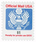 O151 - 1993 $1 Red, Blue & Black, Official Mail