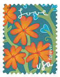 4538 - 2011 First-Class Forever Stamp -  Garden of Love: Orange Red Flower