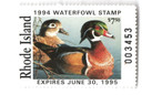 SDRI6 - 1994 Rhode Island State Duck Stamp