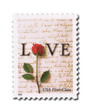 3496 - 2001 34c Love Series: Rose & Love Letter