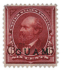 G6 - 1899 6c James A. Garfield, Lake, Guam Black Overprint