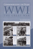 MFN031 - 2014 $3.25 WWI 100th Anniversary- Transportation, Mint Sheet of 4 Stamps, Mayreay