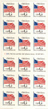 2886a - 1994 32c G-Rate Old Glory, Black "G", Booklet Pane of 18 Stamps