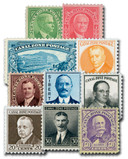 CZ105-14 - 1928-40 Canal Zone Postage, Complete Set of 10 Stamps