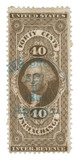 R53 - 1862-71 40c U.S. Internal Revenue Stamp, Inland Exchange, Brown, Perf. 12