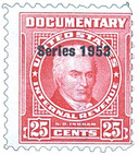 R628 - 1953 25c U.S. Internal Revenue Stamp, Carmine