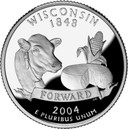 CNWI25D - 2004 Wisconsin State Quarter, D Mint