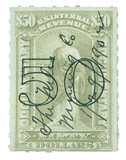 R189 - 1900 $50 Documentary, Gray, Black Overprint, Open Numerals