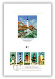 55802 - 1990 Lighthouse Booklet Pane Proofcard