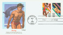 2082-83 - 1984 20c Los Angeles Summer Olympics: Diving & Long Jump, First Day Cover