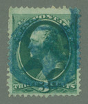 MRS1559 - 1873 3c Green Washington (Scott #158) - Star Fancy Cancel