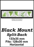 MM6019 - 133x35mm 2 Horizontal Black Split-Back Mounts