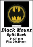 MM6073 - 34x34mm 10 Black Split-Back Mounts