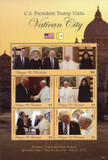 MFN012 - 2018 President Trump Visits Vatican City, Mint Sheet of 5 Stamps