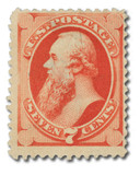 196 - 1880 7c Edwin M. Stanton, Scarlet Vermilion, Soft Paper, Perf. 12