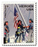 B2 - 2002 Non-Denominated, 34c & 11c Surtax Semipostal, Heroes of 2001