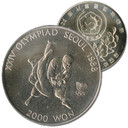 4546342 - 1988 Korean Olympic 2000-won Nickle/Capsule