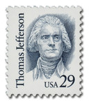 2185 - 1993 29c Great Americans Series: Thomas Jefferson
