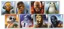 M11977 - 2017 Star Wars Characters 40th Anniversary, Mint, Set of 8 Stamps, Great Britain