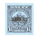 TE1033b - 1953, 1 1/2oz Snuff Tax Revenue Stamps - Series 123