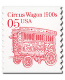 2452B - 1992 5c Transportation Series: 1900s Circus Wagon, White