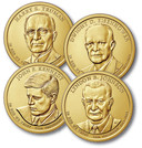 M11629 - 2015 $1.00 US President Coins, Denver Mint set of 4