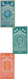PR5-7 - 1875 U.S. Periodical Stamps (3)