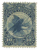 WV11 - 1864 10c Sanitary Fair stamp, blue