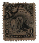 RS198b - 1871-77 1c Redding's Russia Salve, Black, Silk Paper