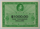 RX41 - 1952 $1,000 Distilled Spirits Excise Tax Stamp, Yellow Green & Black