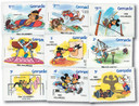 MDS306A - 1983 Disney and Friends at Los Angeles Summer Olympics, Mint, Set of 9 Stamps, Grenada