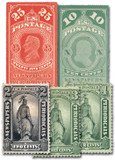 PR3//11 - 1865-75 Newspaper & Periodical Stamp, Set of 5 Stamps