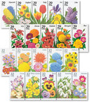 2760/3029 - 1993-96 Garden Flowers, Complete Set of 20 Stamps